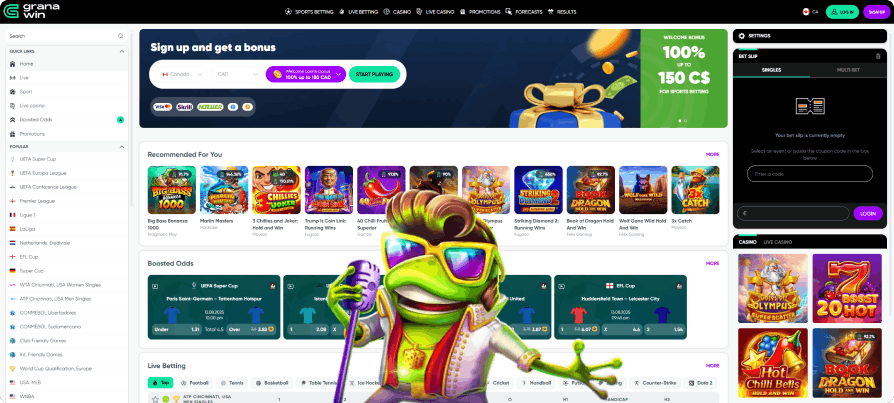 Granawin Casino – 7.500 Spiele und Zeus vs Hades mit VIP-Programm